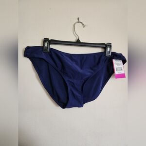 Breaking Waves Womens Plus Size Bikini Swim Bottoms Navy Blue XXL NWT